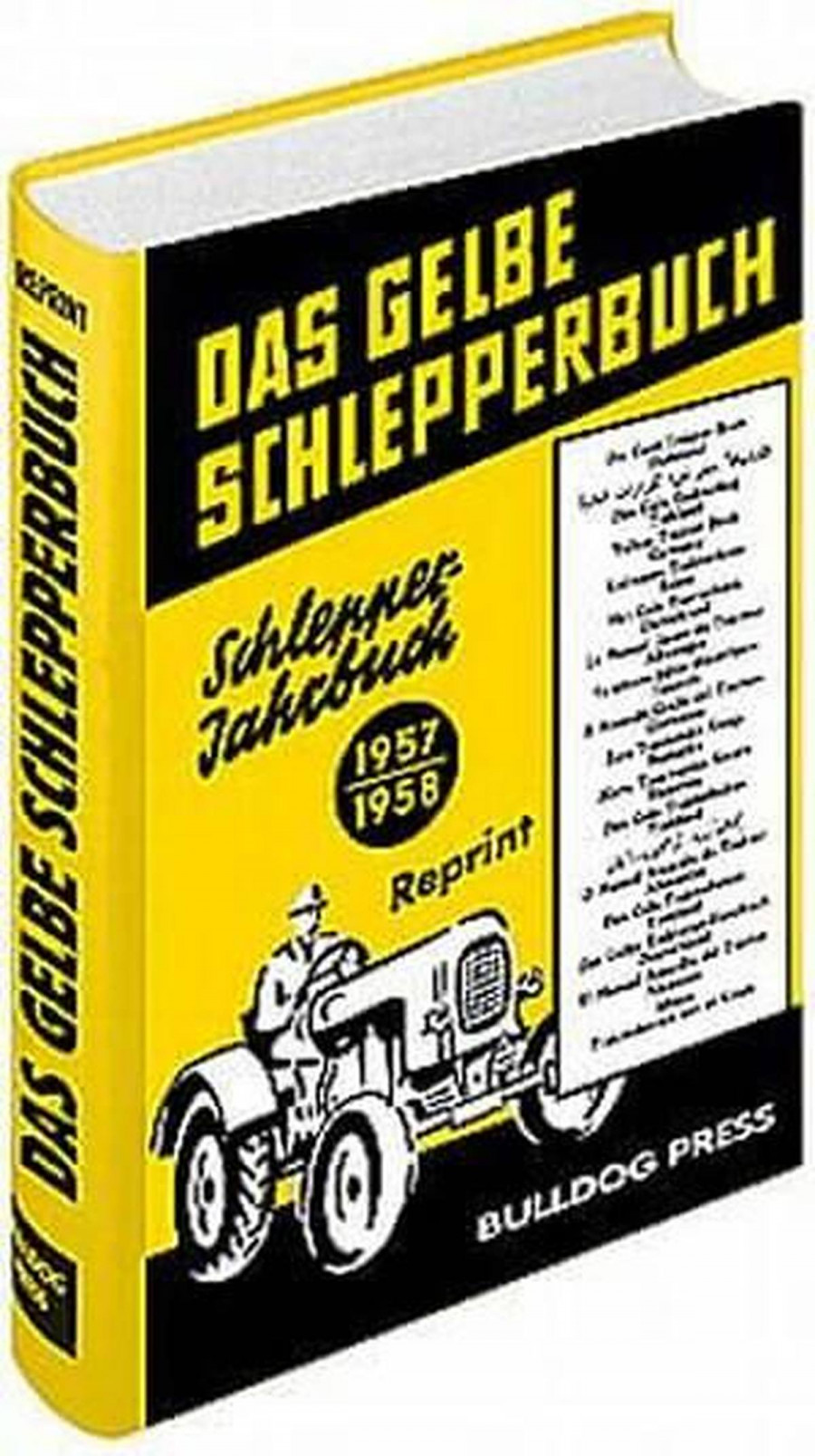 Das gelbe Schlepperbuch Schlepper Jahrbuch 1957/58