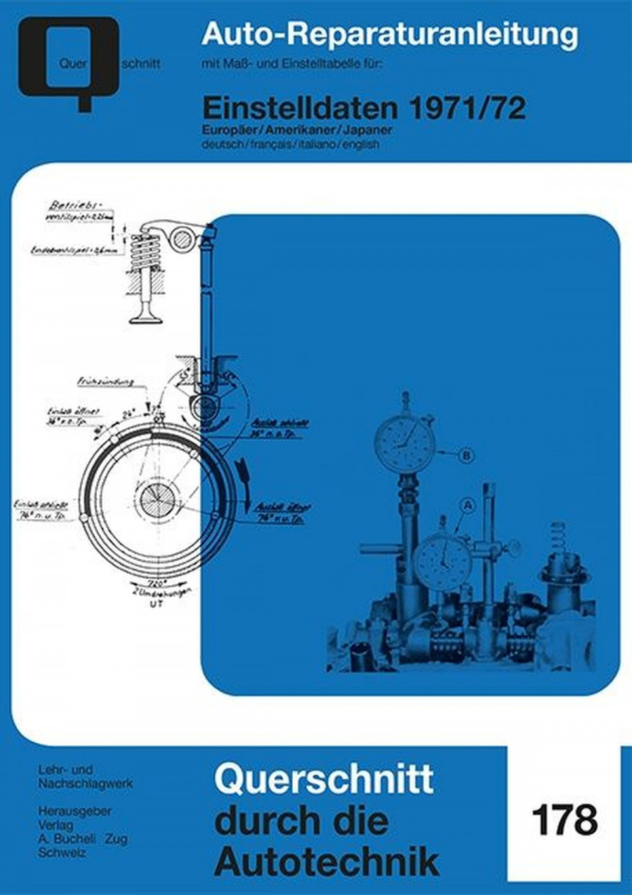 Einstelldaten 1971/72 - Reparaturbuch