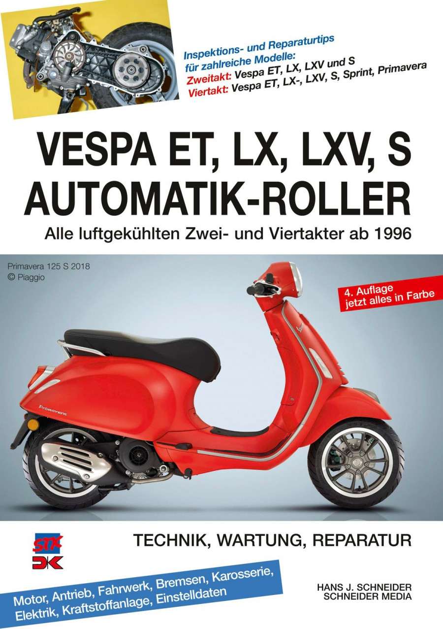 Vespa ET, LX, LXV, S Automatik-Roller - Reparaturbuch