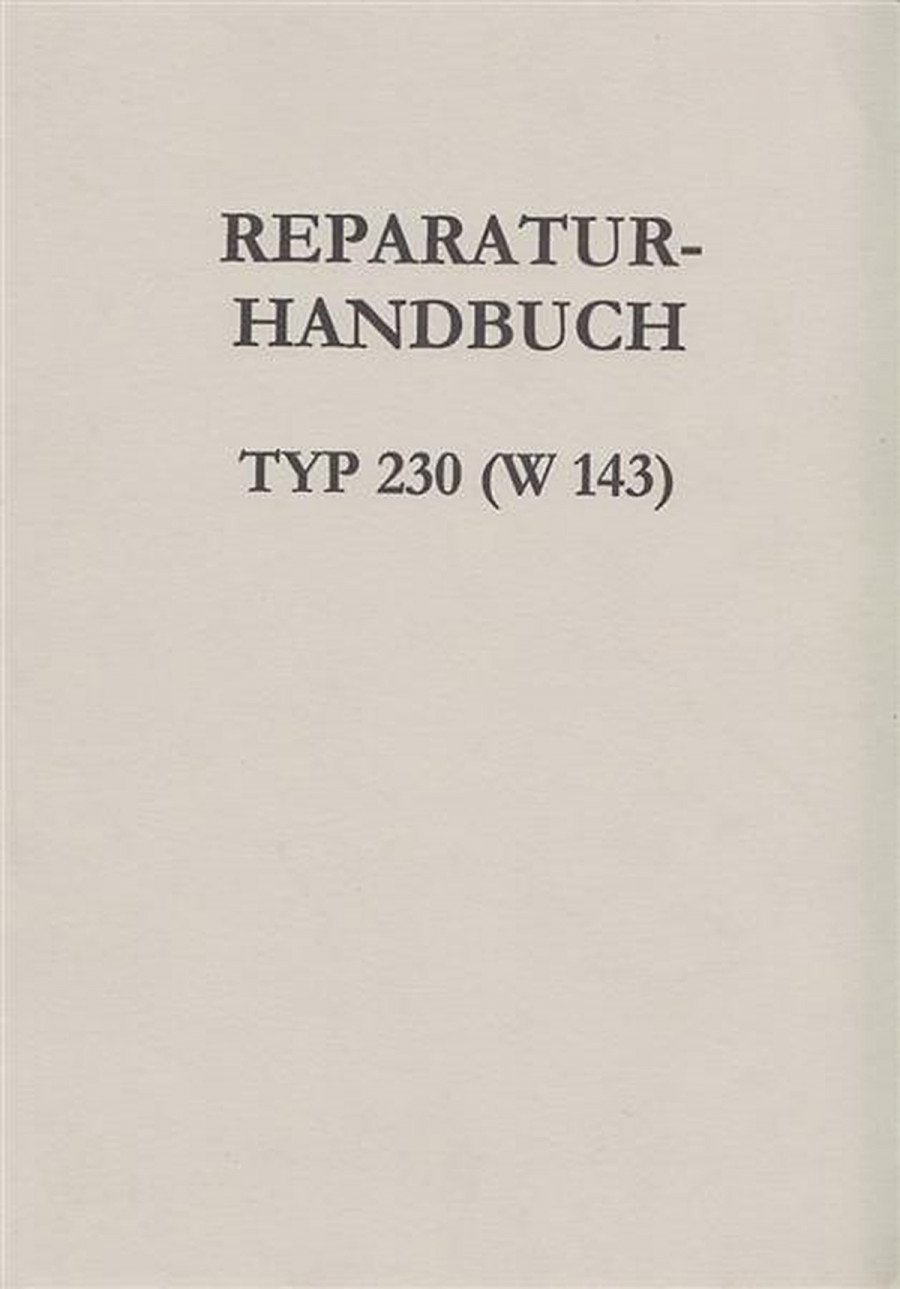 Mercedes 230 (W 143) Vorkriegswagen, Werkstatt-Handbuch