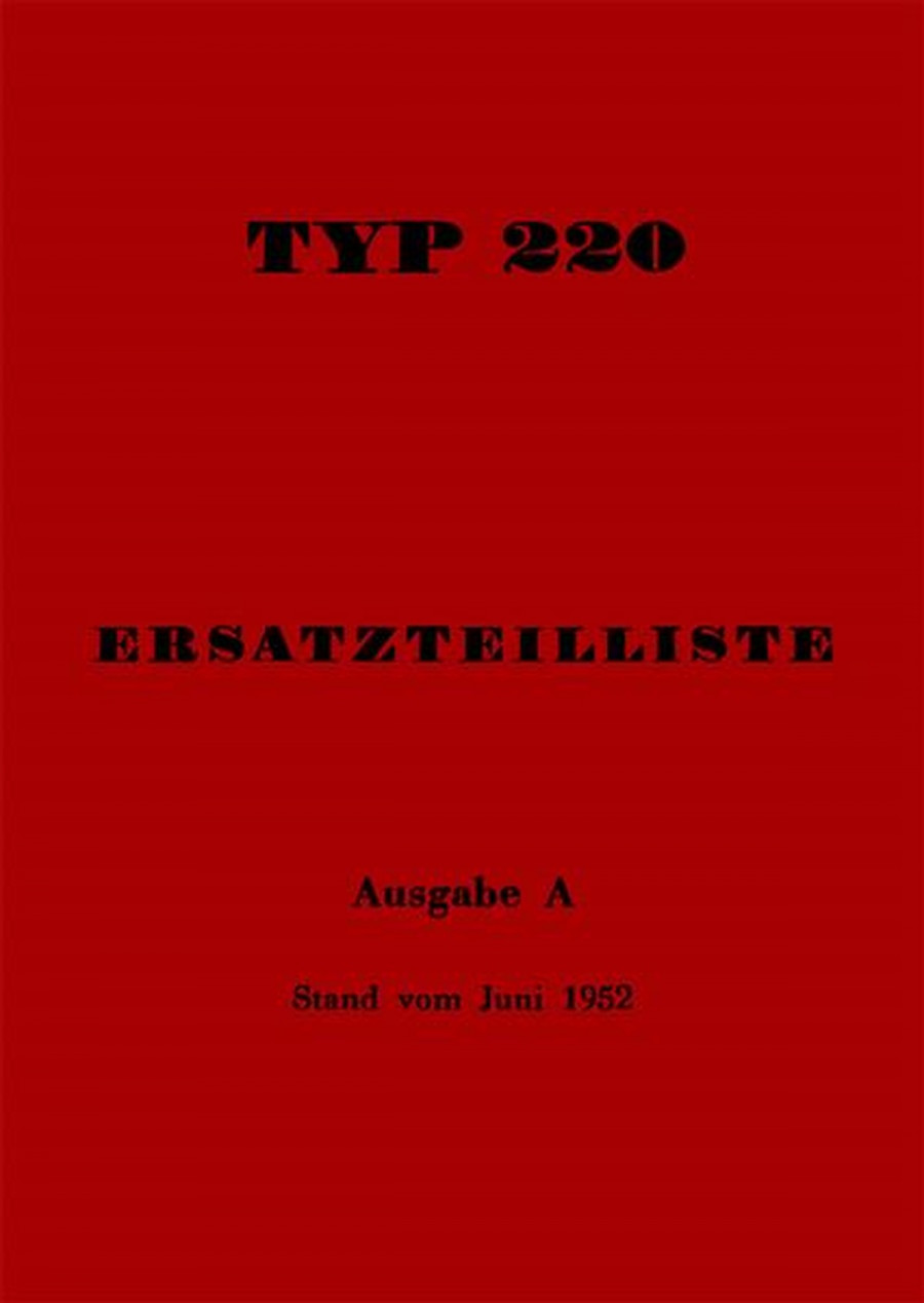 Mercedes Typ 220 Baumuster W187 Ersatzteilkatalog