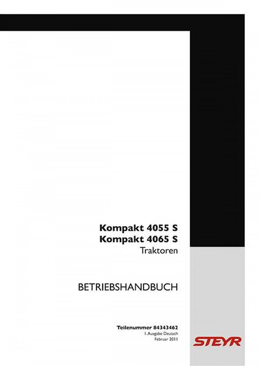 Steyr 4055S und 4065S Kompakt Traktor Betriebsanleitung