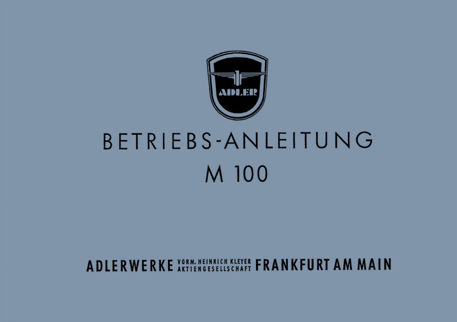 Adler M100 Betriebsanleitung