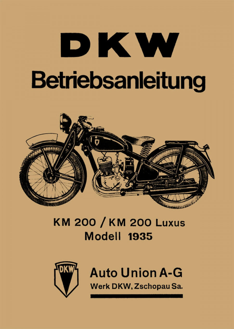 DKW KM200 und KM200 Luxus Betriebsanleitung