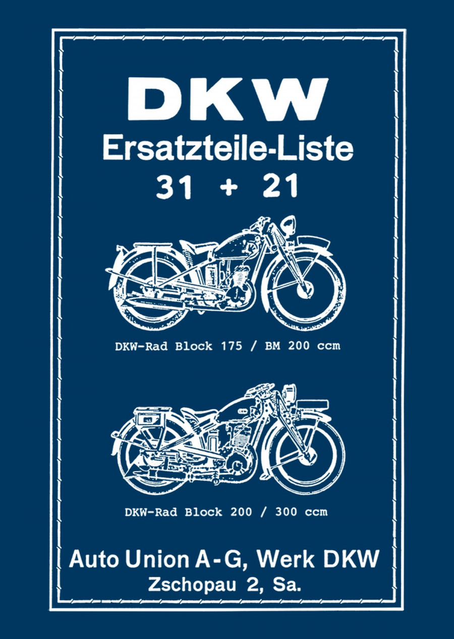 DKW Block 175 200 300 und BM200 Ersatzteilkatalog