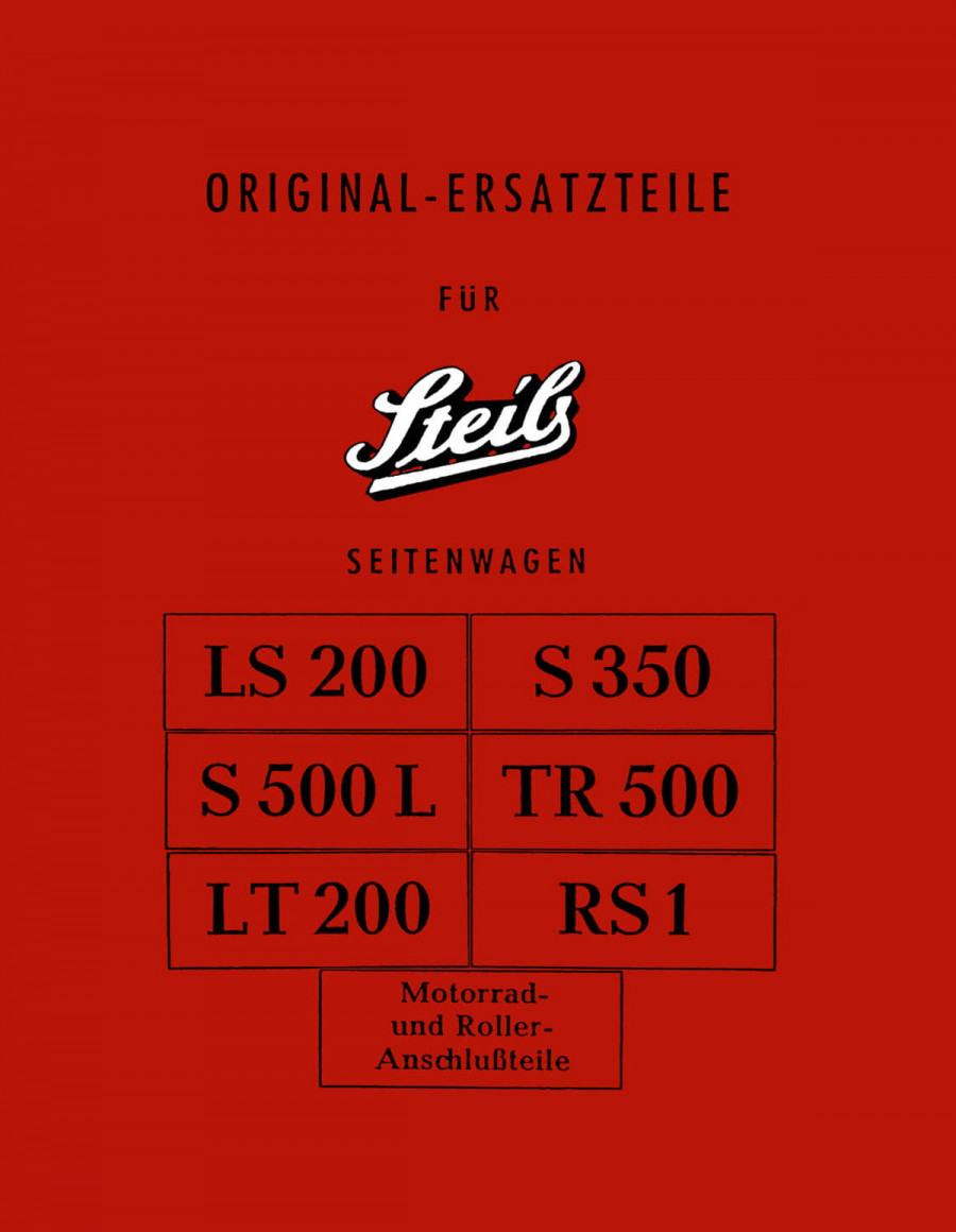 Steib LS200 S350 S500L TR500 LT200 RS1 Seitenwagen Ersatzteilkatalog