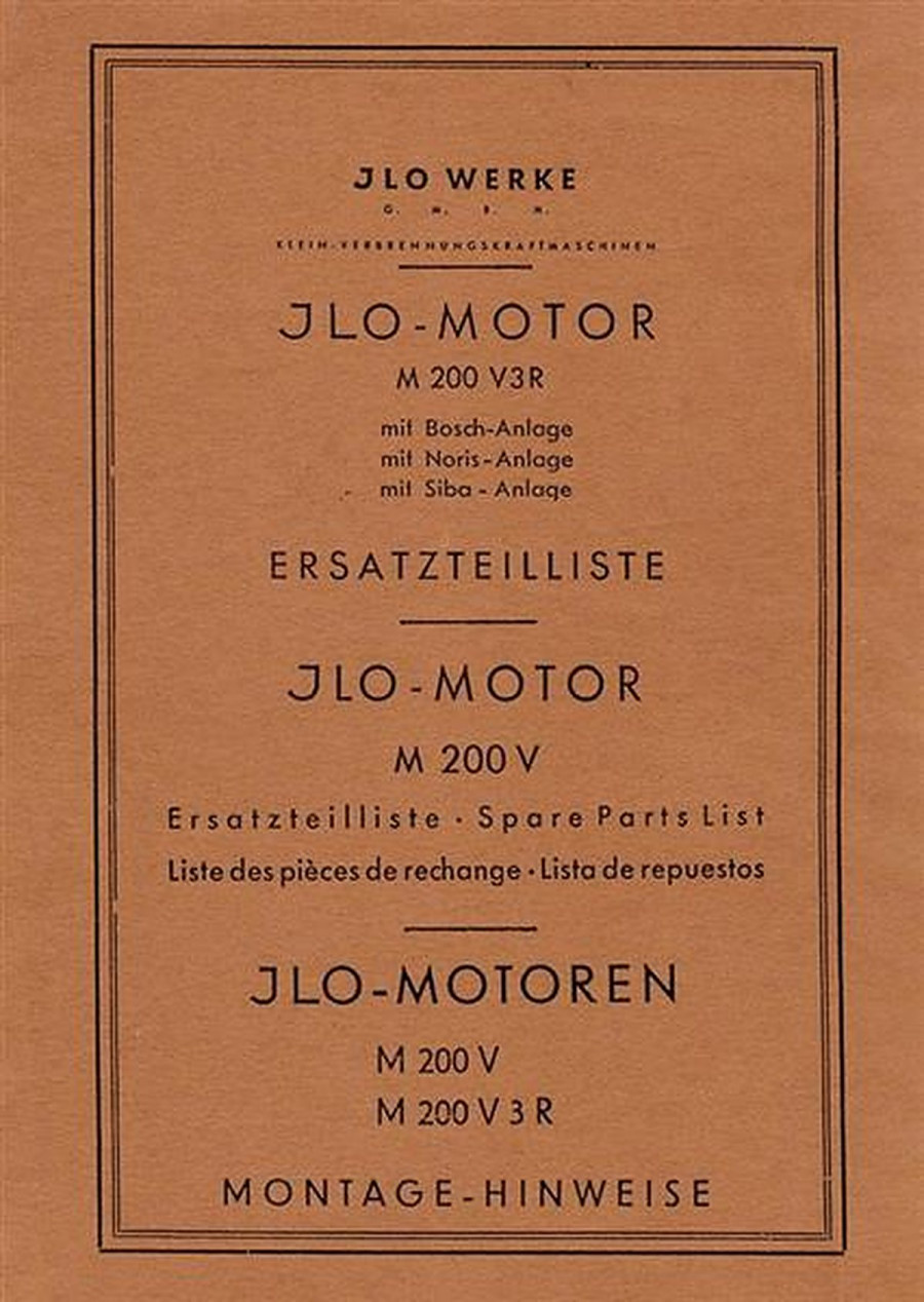 ILO M200 V und M200V3R Montage und Ersatzteilliste