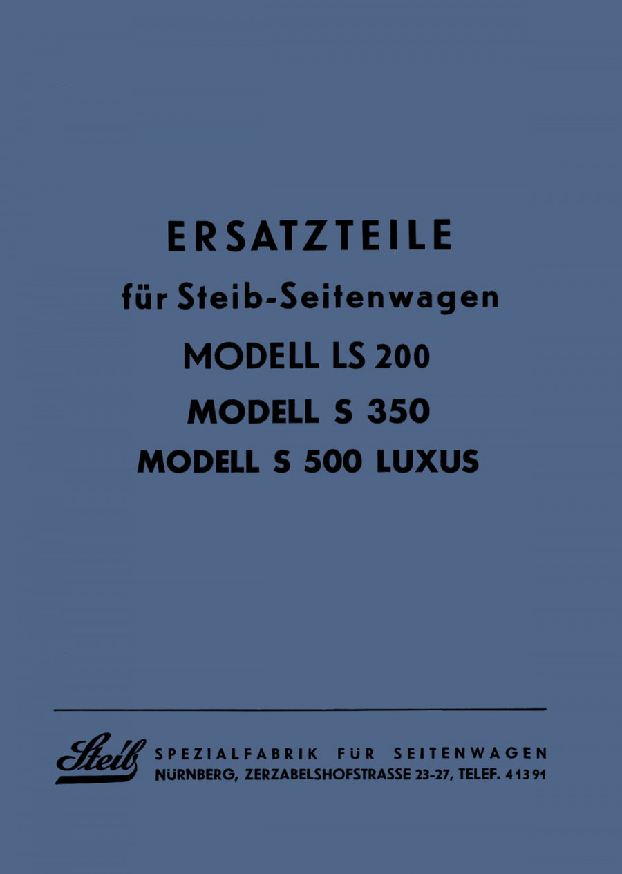 Steib LS200 S350 und S500 Luxus Ersatzteilkatalog
