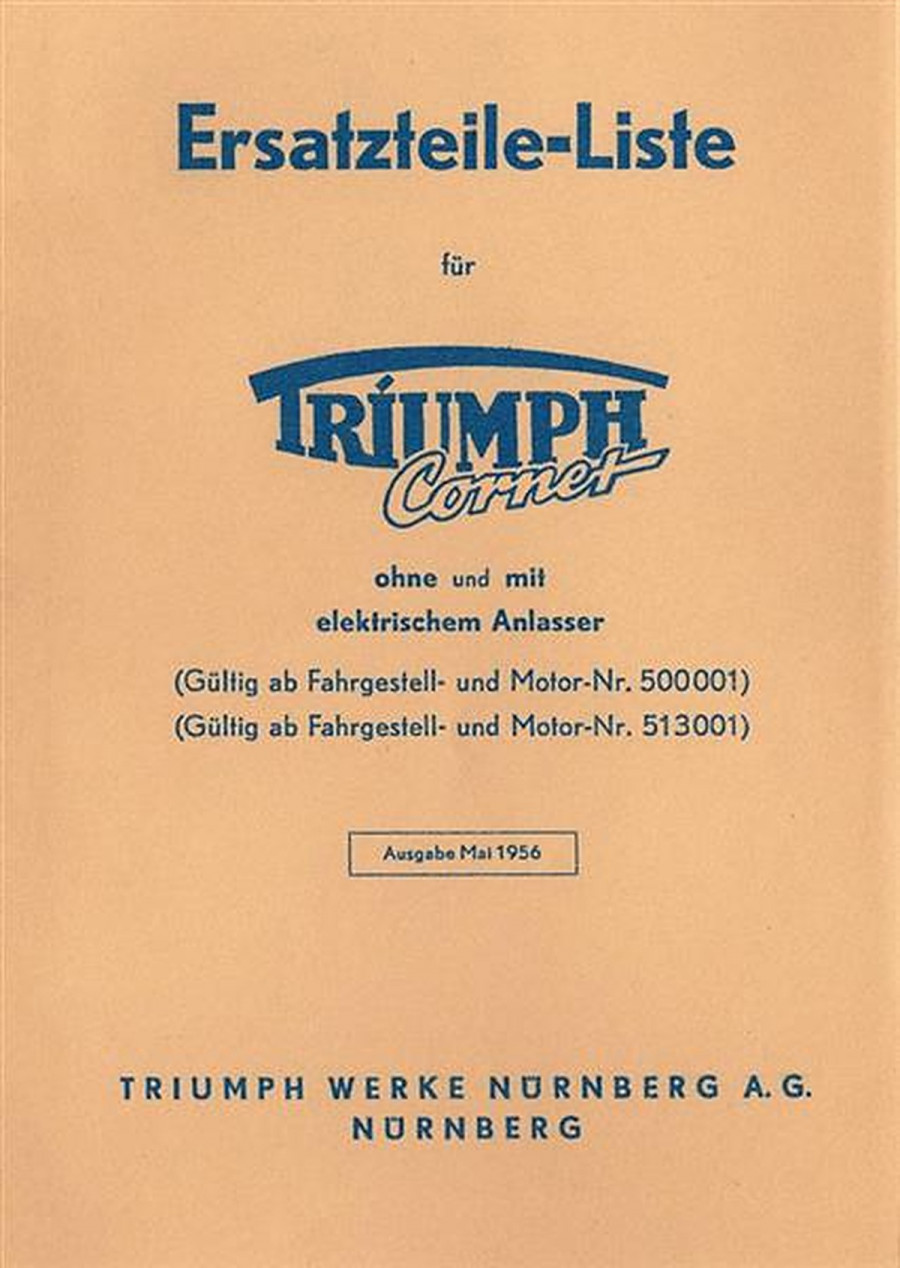 Triumph Cornet 200 Ersatzteilkatalog