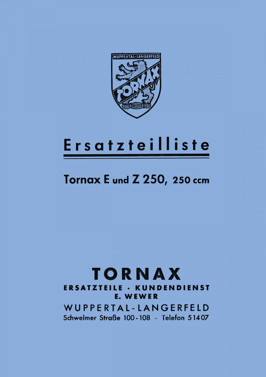 Tornax 250 250E 250Z 250S Ersatzteilkatalog