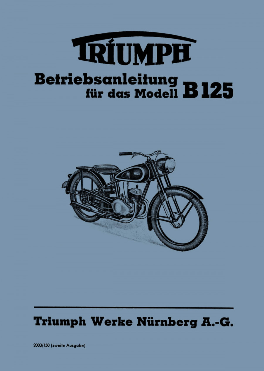 Triumph B125 Betriebsanleitung