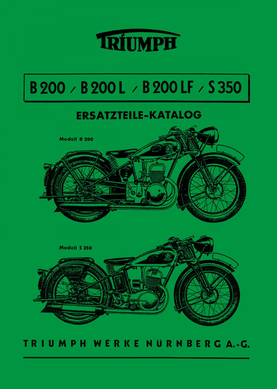 Triumph B200 B200L B200LF S350 Ersatzteilkatalog