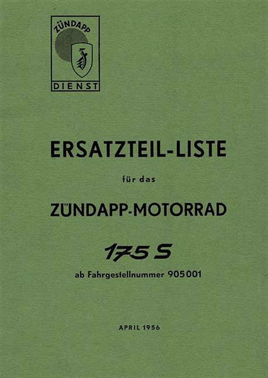 Zündapp 175S Ersatzteilkatalog