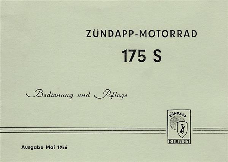 Zündapp 175S Betriebsanleitung