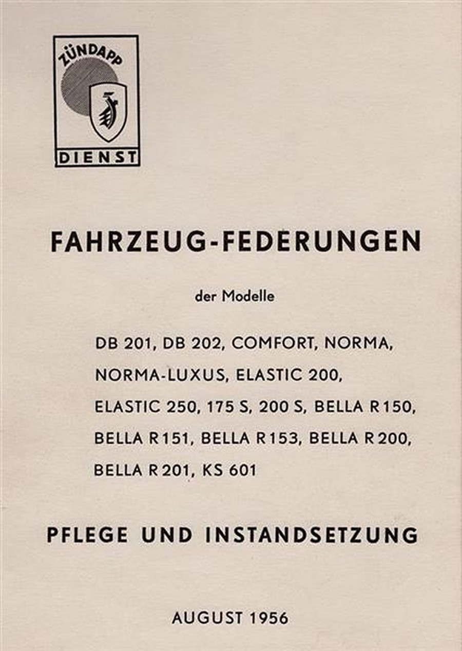 Zündapp Fahrzeug-Federungen / Pflege und Instandsetzung