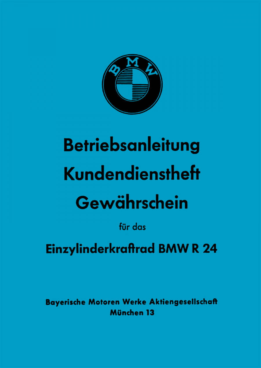 BMW R24 Betriebsanleitung