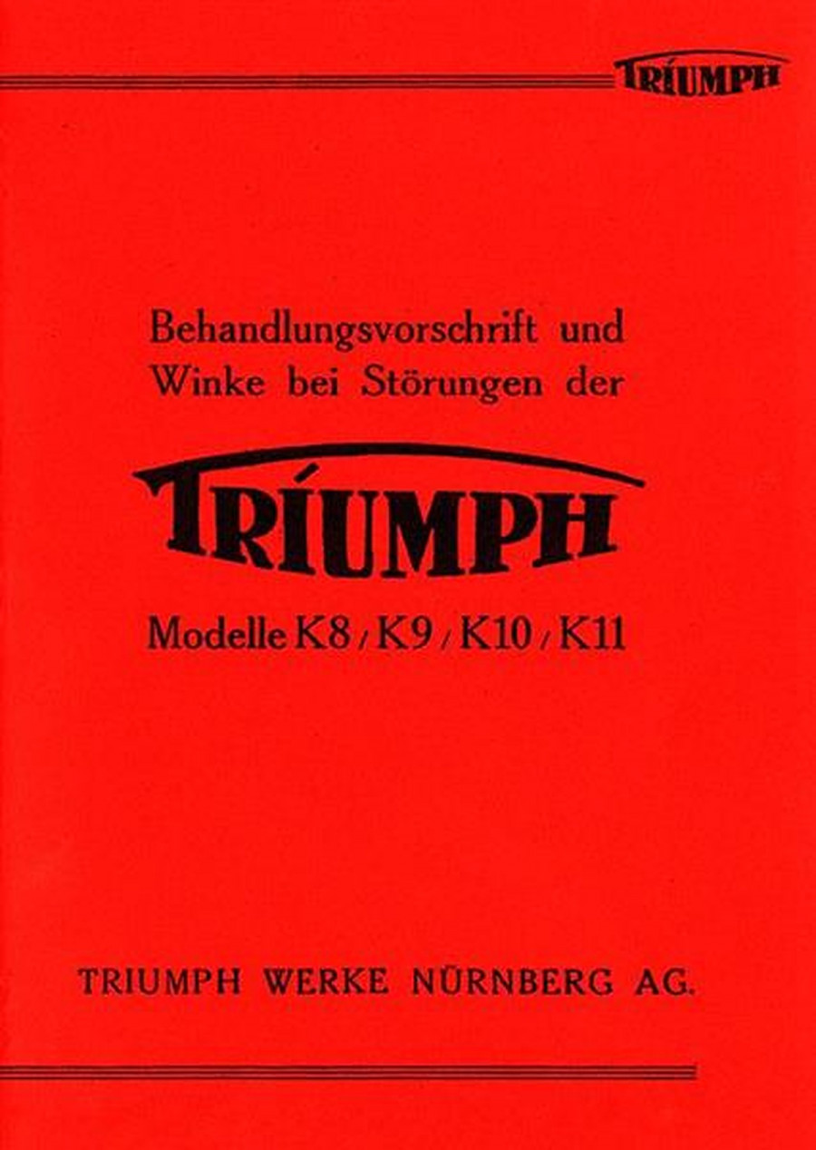Triumph K8 K9 K10 K11 Betriebsanleitung