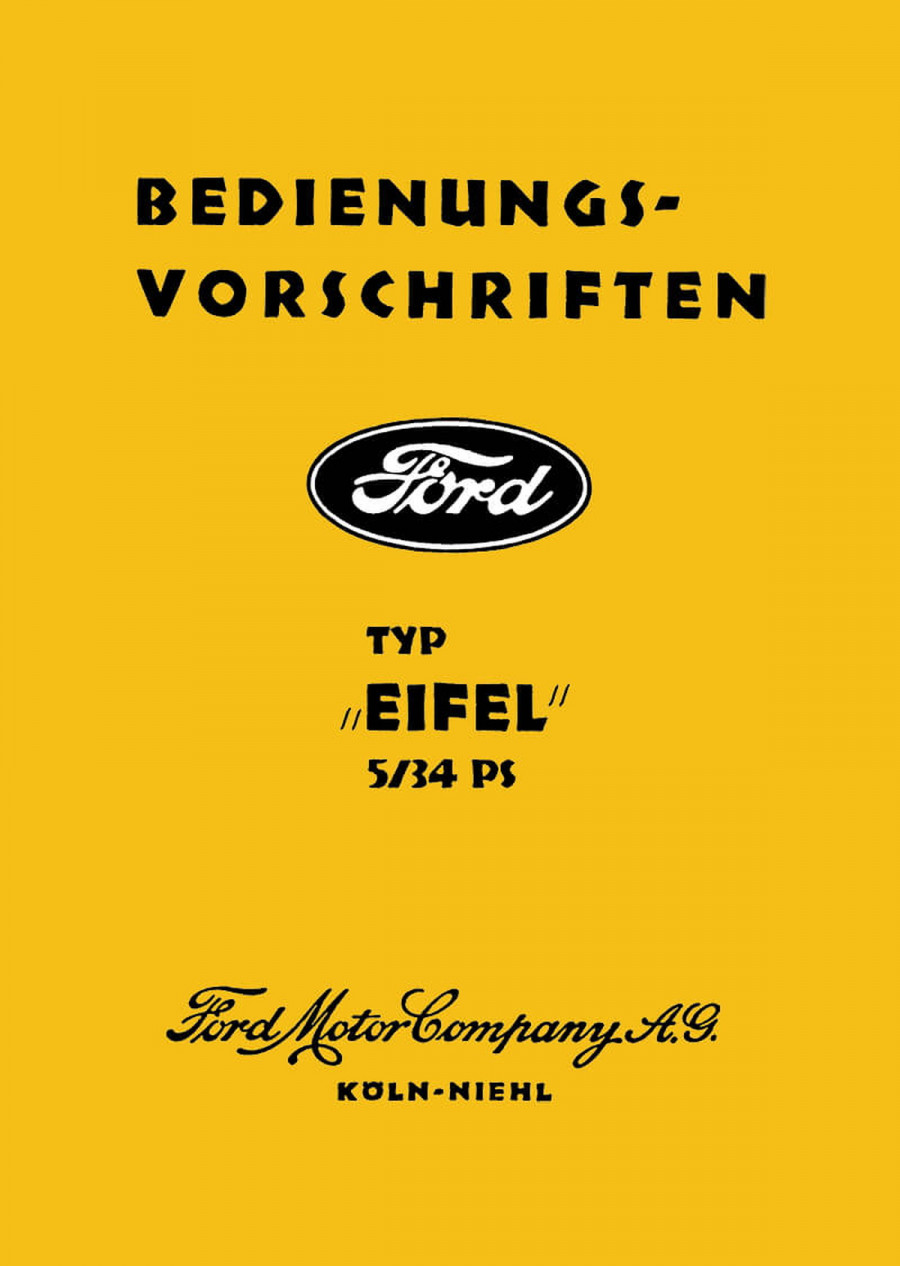 Ford Eifel Betriebsanleitung
