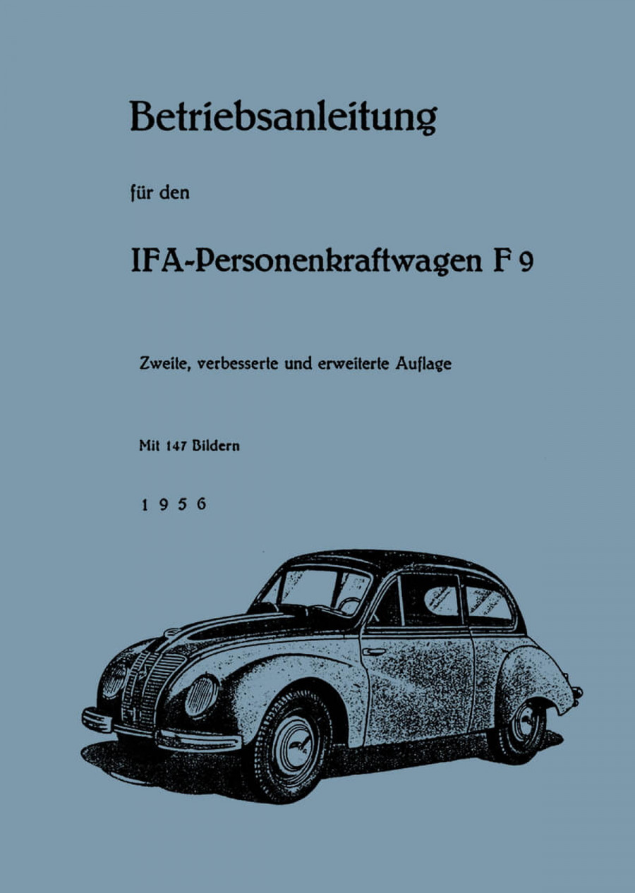IFA F9 Betriebsanleitung