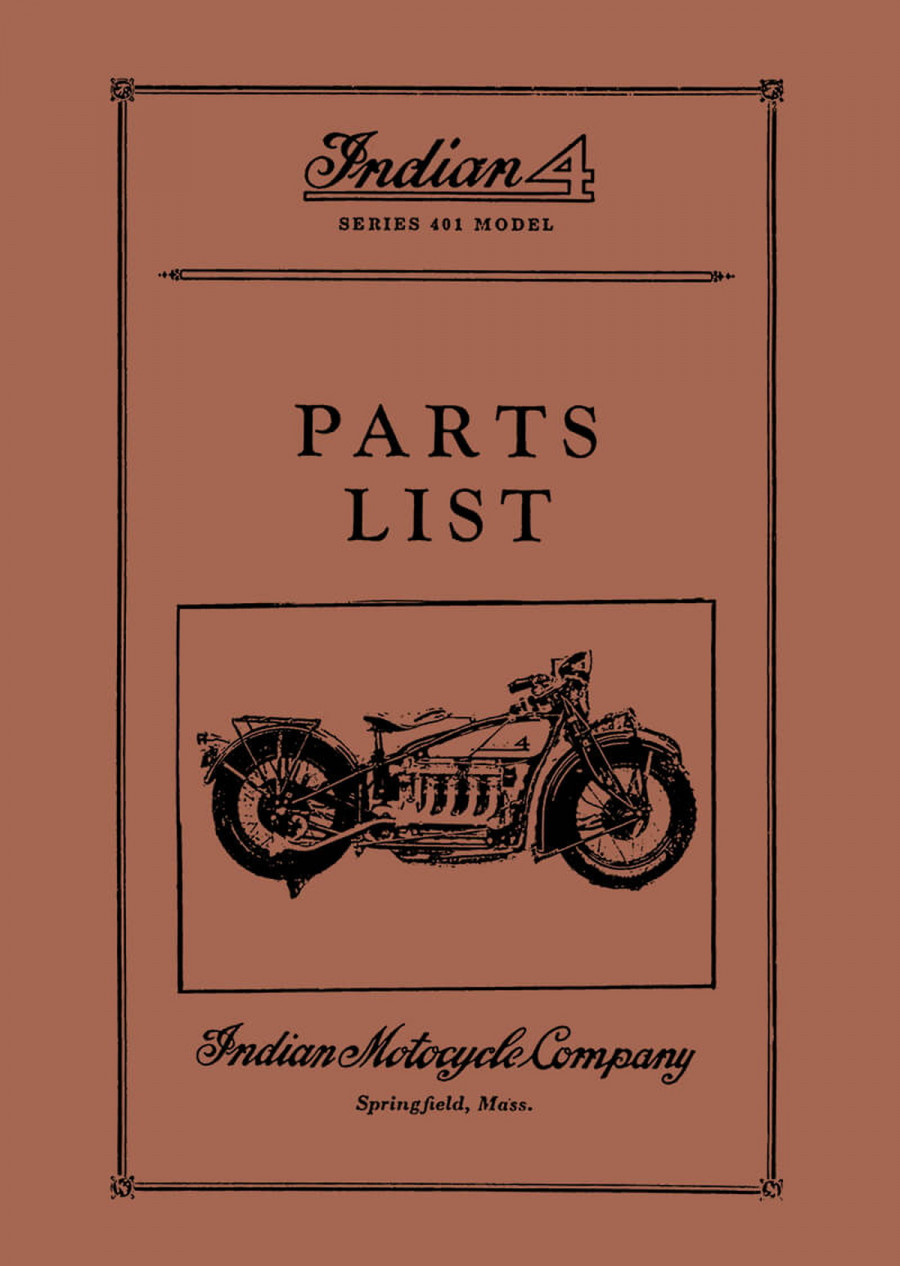 Indian Typ Four Serie 401 Parts List