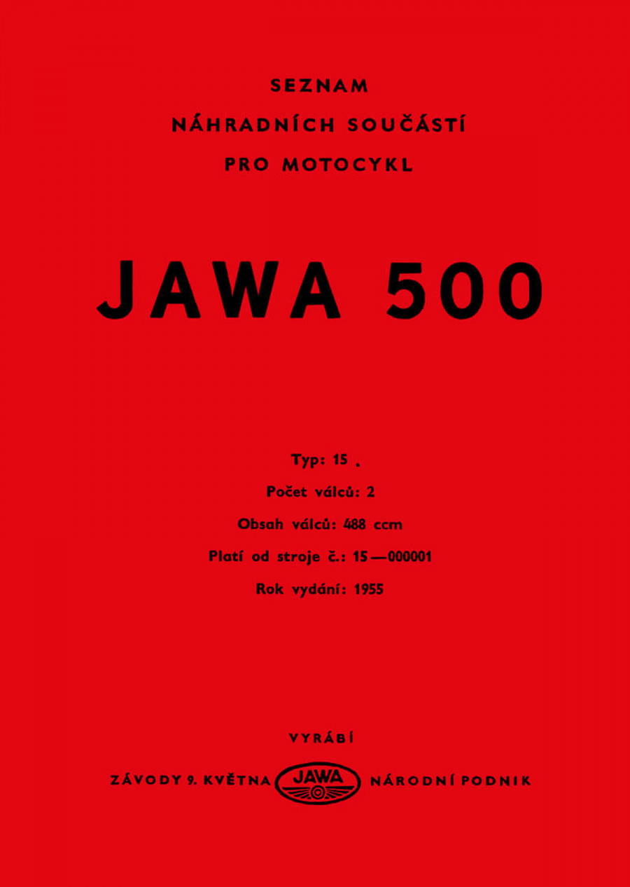 Jawa 500 Ersatzteilkatalog