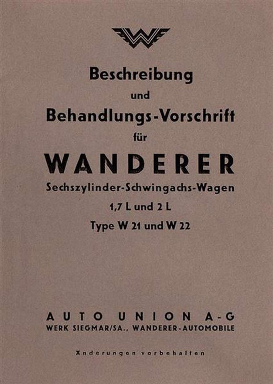 Wanderer W21 und W22 Bedienungsanleitung