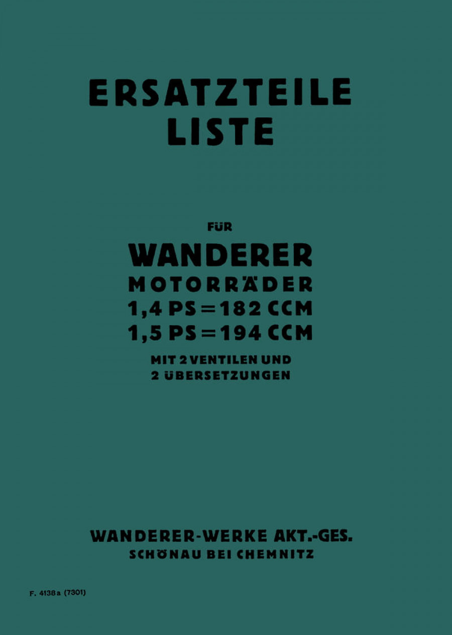 Wanderer Motorräder Ersatzteilkatalog