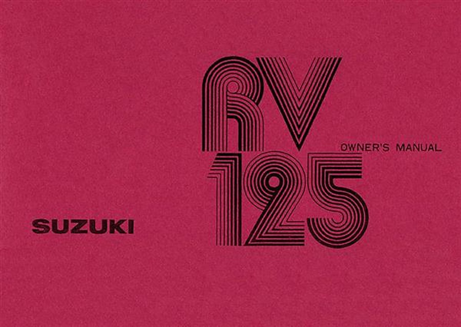 Suzuki RV 125 Owners Manual
