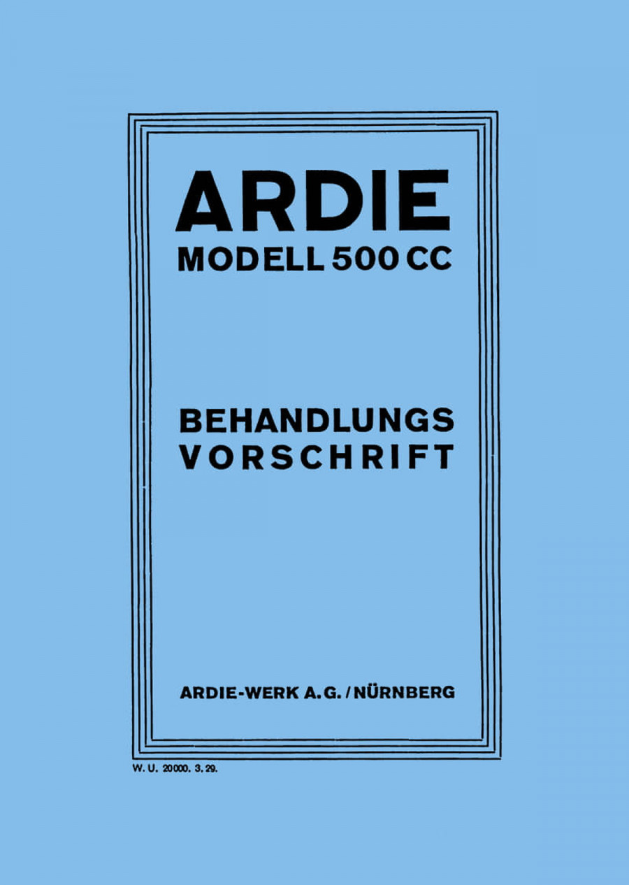 Ardie 500 Betriebsanleitung