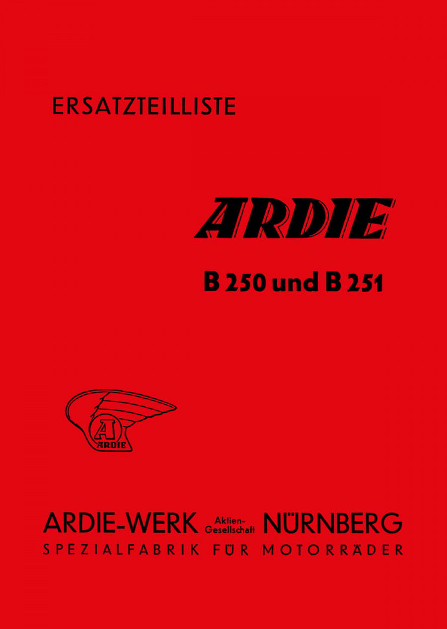 Ardie B250 und B251 Ersatzteilkatalog