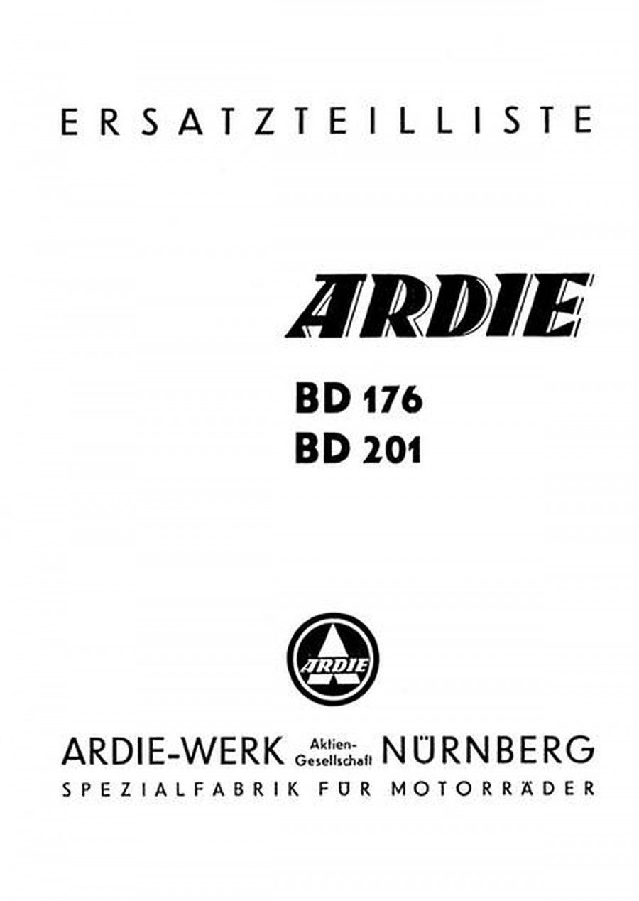 Ardie BD176 und BD201 Ersatzteilkatalog