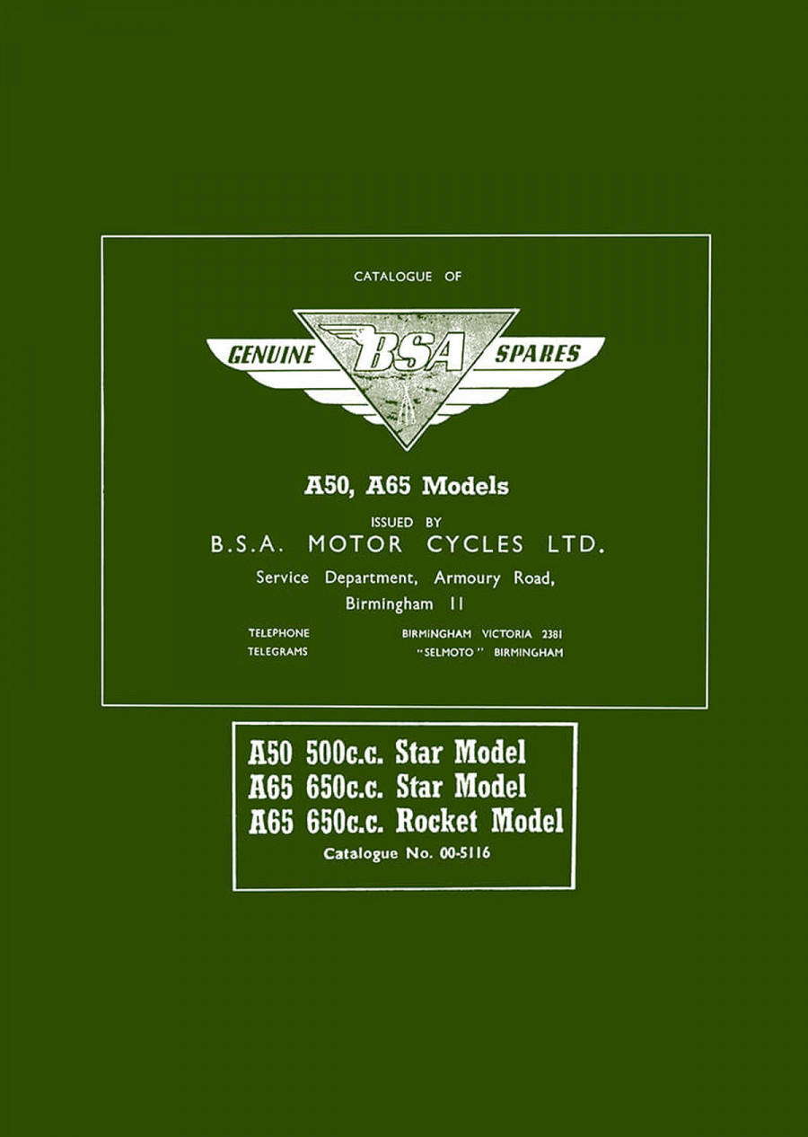 BSA A50 und A65 Star & Rocket Ersatzteilkatalog
