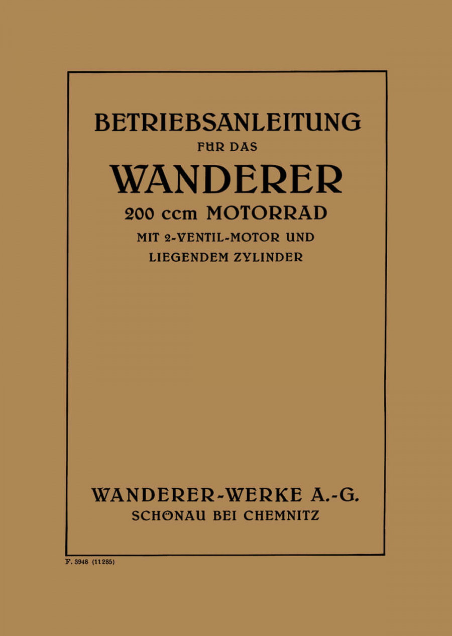 Wanderer 200 ccm Motorrad Betriebsanleitung