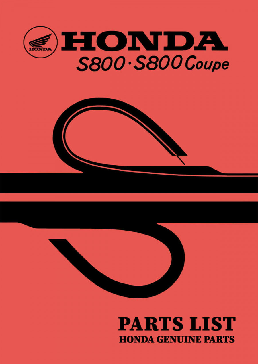 Honda S 800 Coupé und Cabrio Parts List