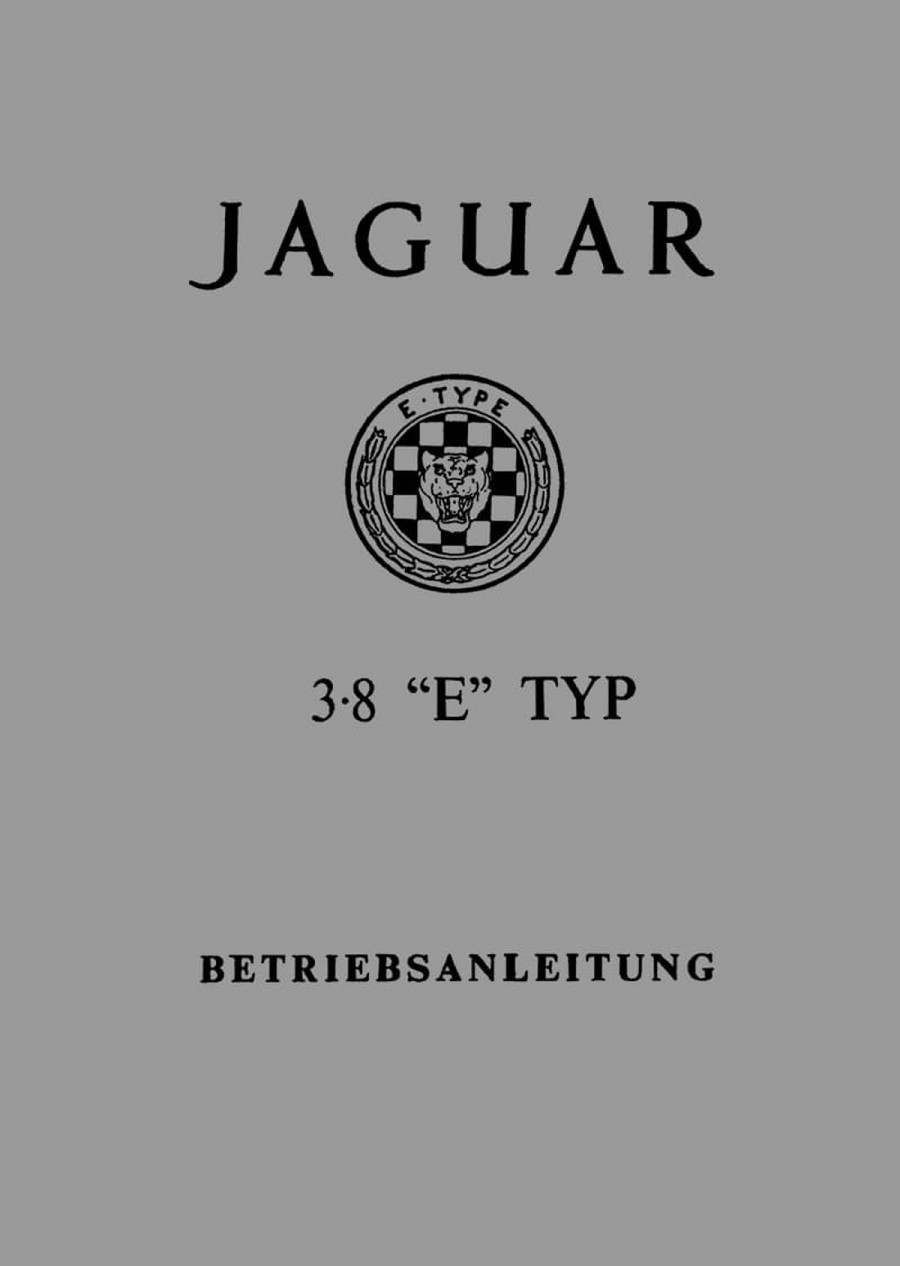 Jaguar E-Type 3.8 Betriebsanleitung