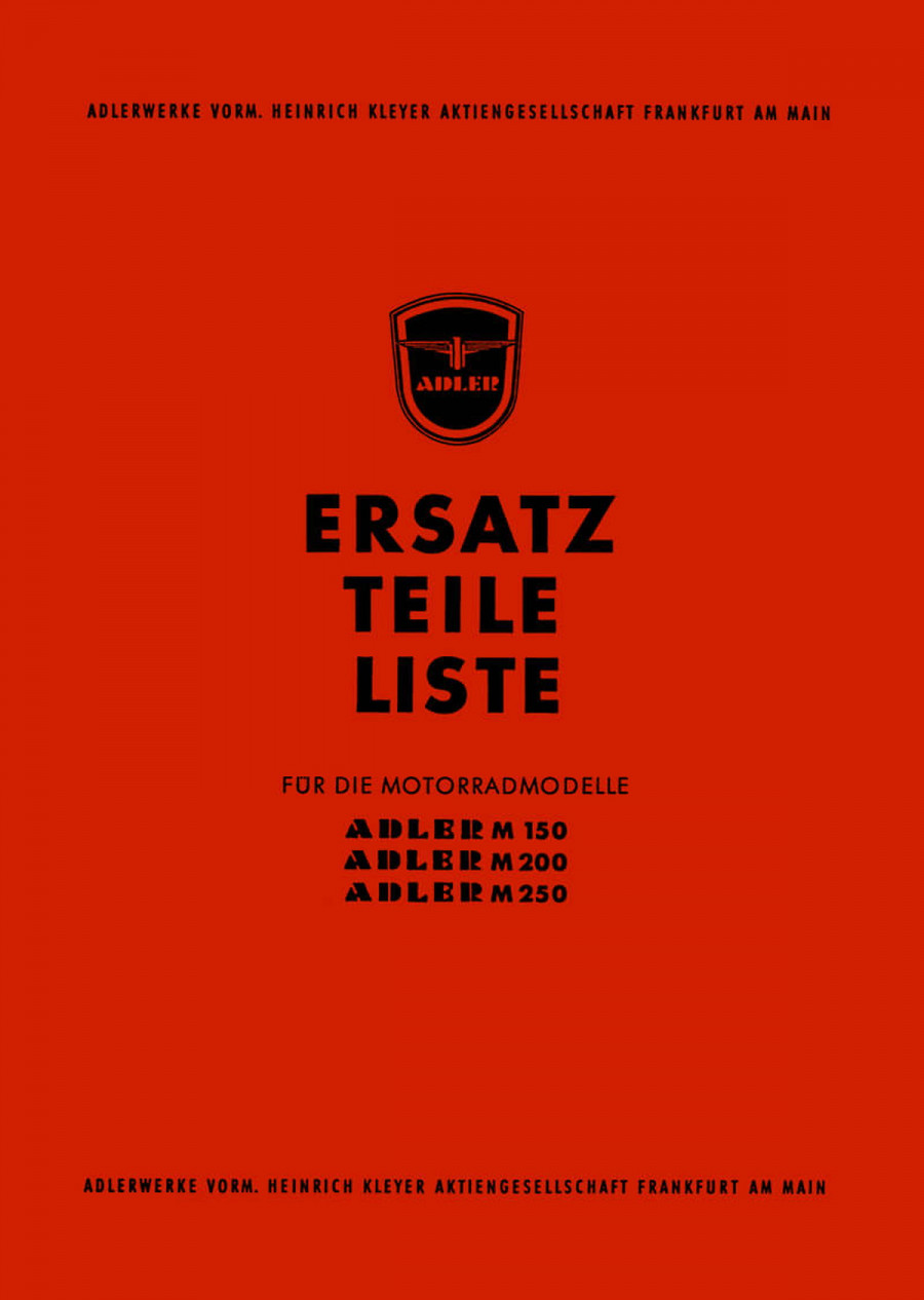 Adler M150 M200 M250 Ersatzteilkatalog