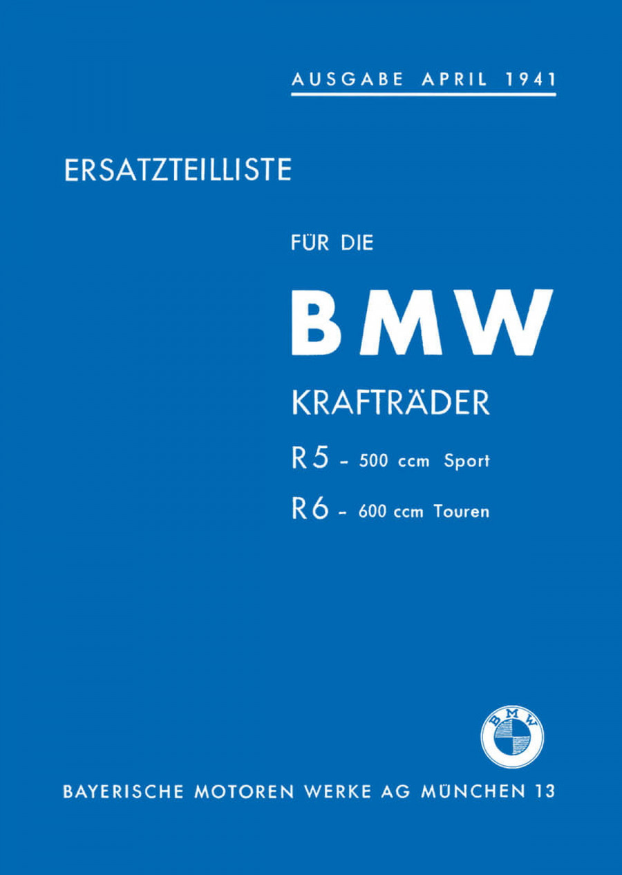 BMW R5 und R6 Ersatzteilkatalog