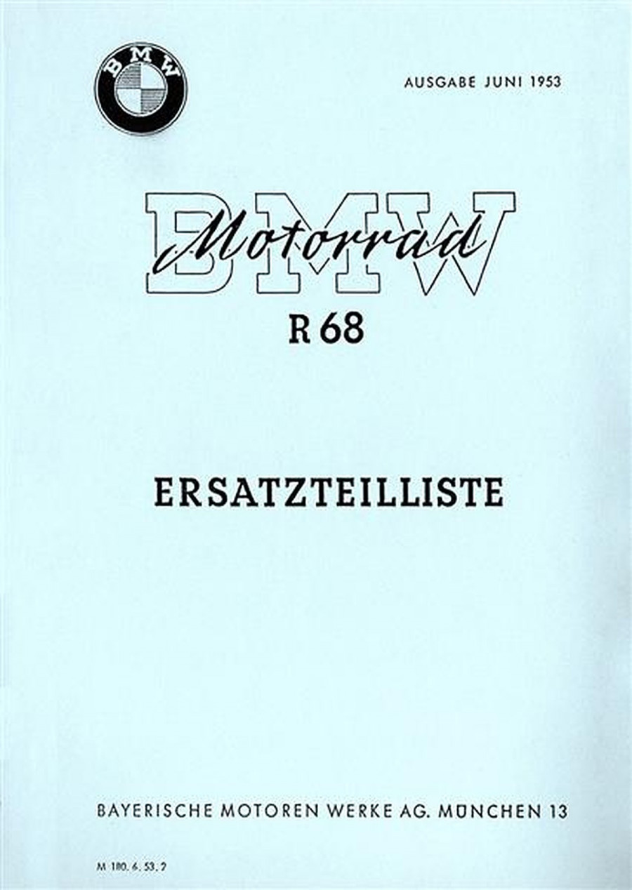 BMW R68 Ersatzteilkatalog