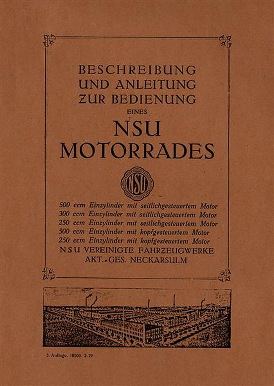 NSU 250 300 500 Betriebsanleitung