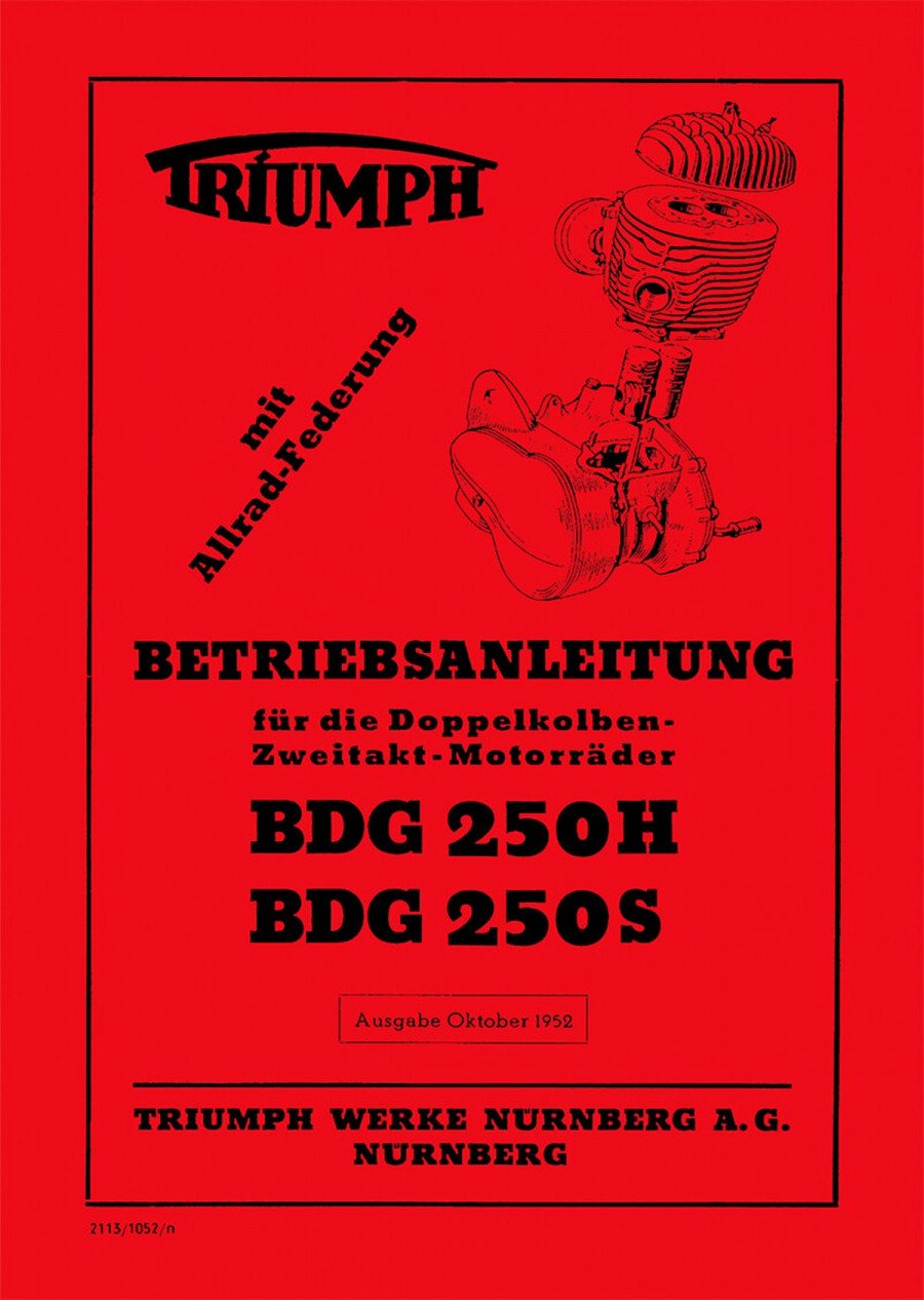 Triumph BDG250H BDG250S Betriebsanleitung