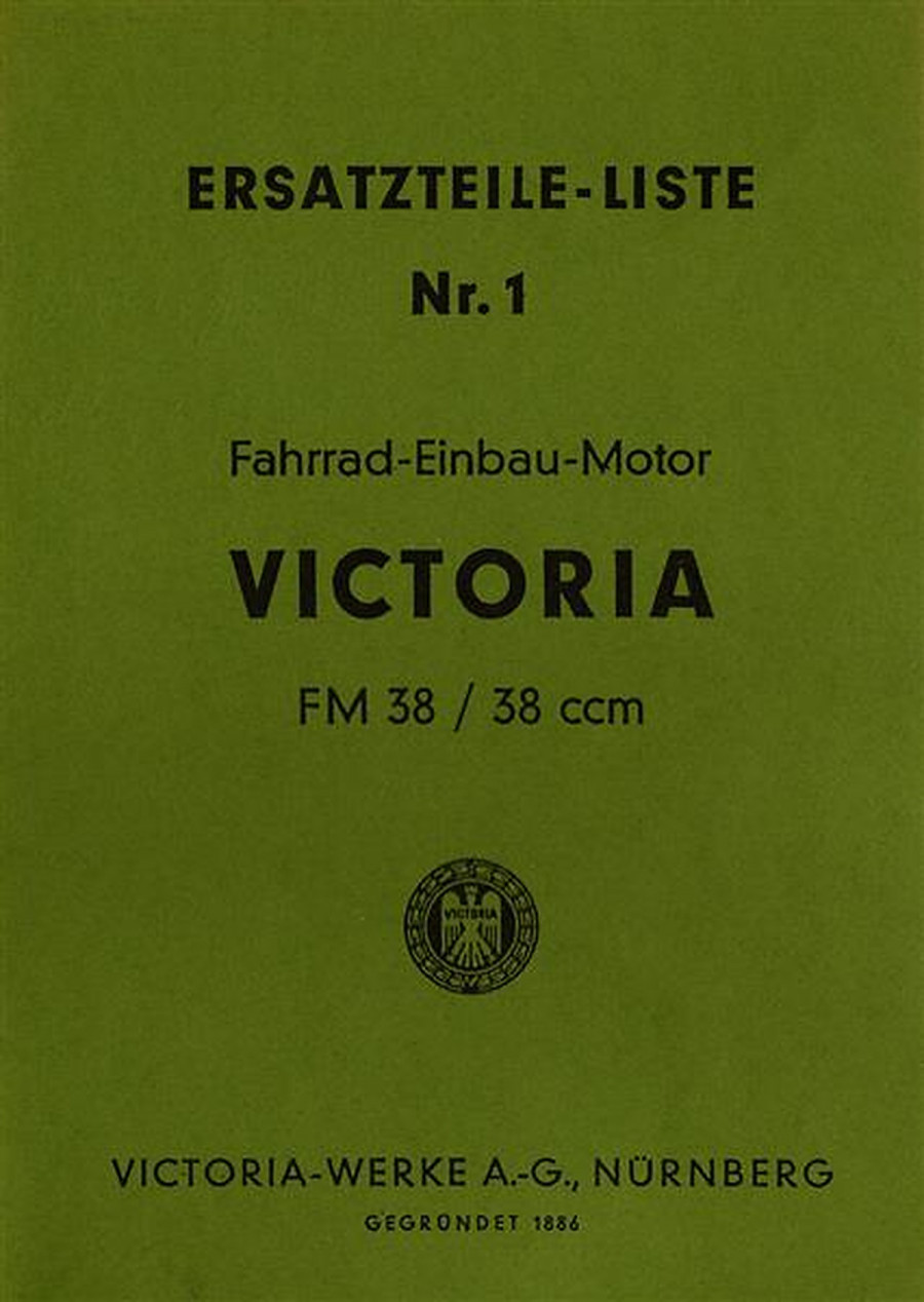 Victoria FM38 Fahrrad-Einbau-Motor Ersatzteilkatalog