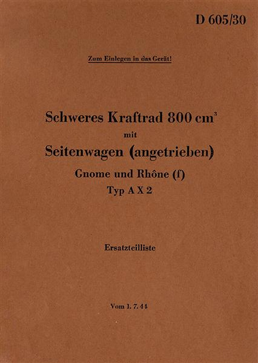 Gnome & Rhone AX2 Ersatzteilkatalog