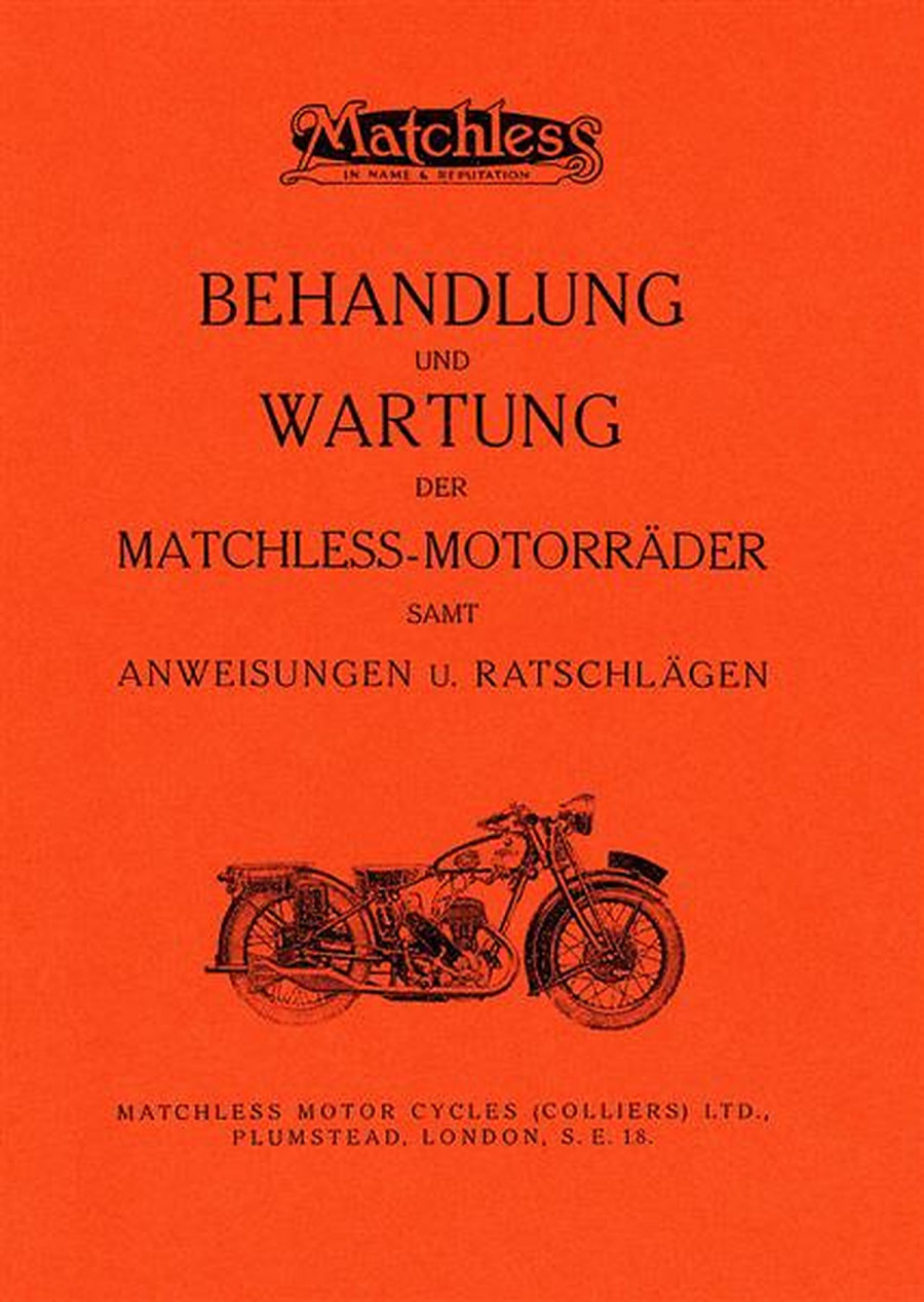 Matchless R T V und X Modelle Betriebsanleitung