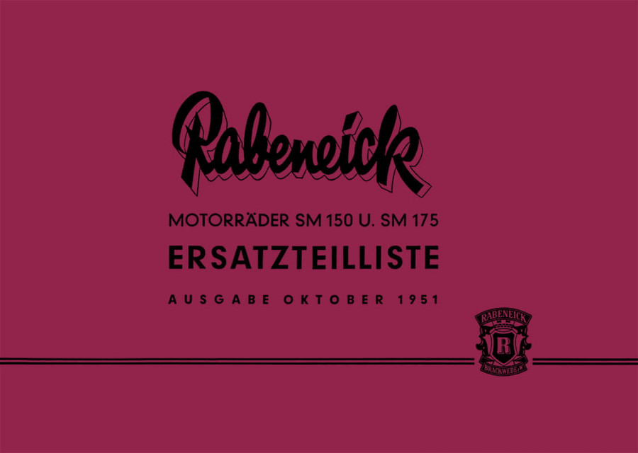 Rabeneick SM150 und SM175 Ersatzteilkatalog
