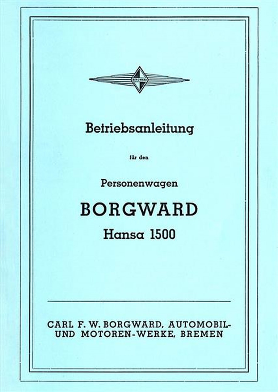 Borgward Hansa 1500 Betriebsanleitung
