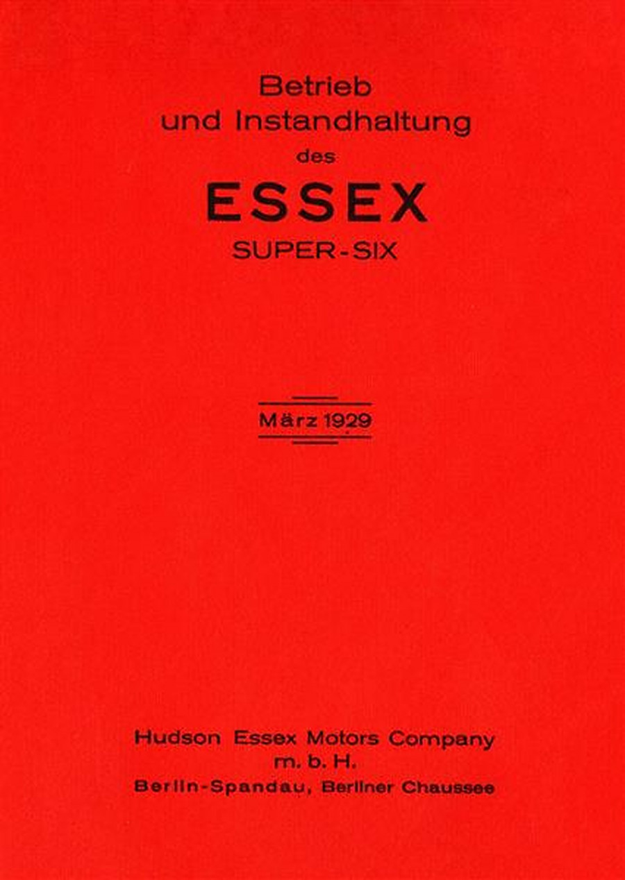 Essex Super Six Bedienungsanleitung
