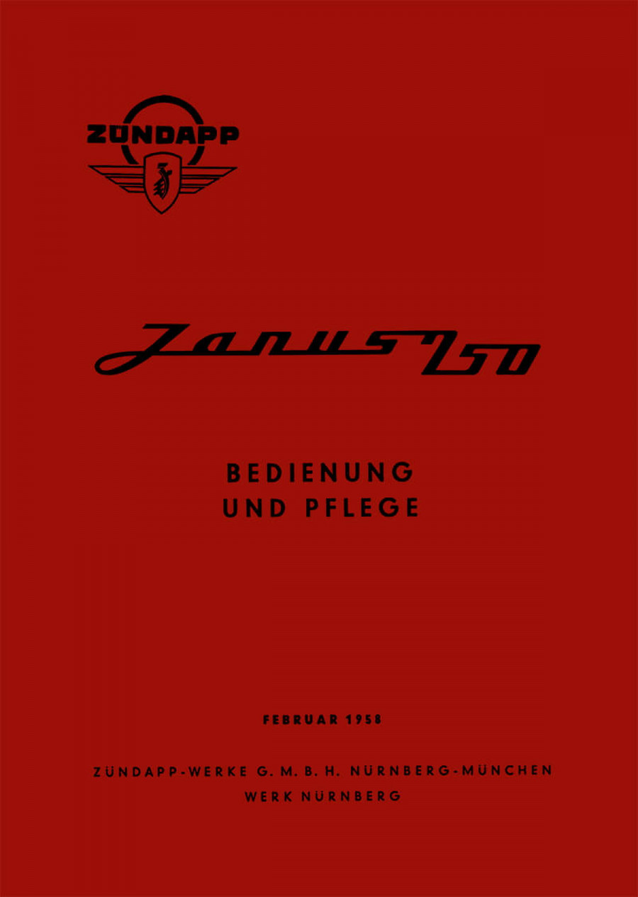 Zündapp Janus 250 Bedienungsanleitung