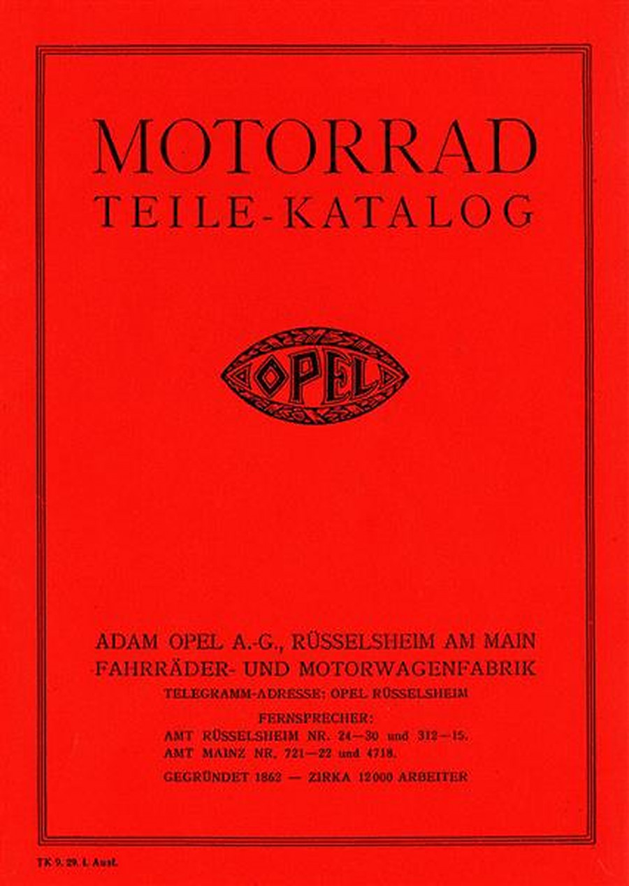 Opel Motoclub 500T Ersatzteilkatalog