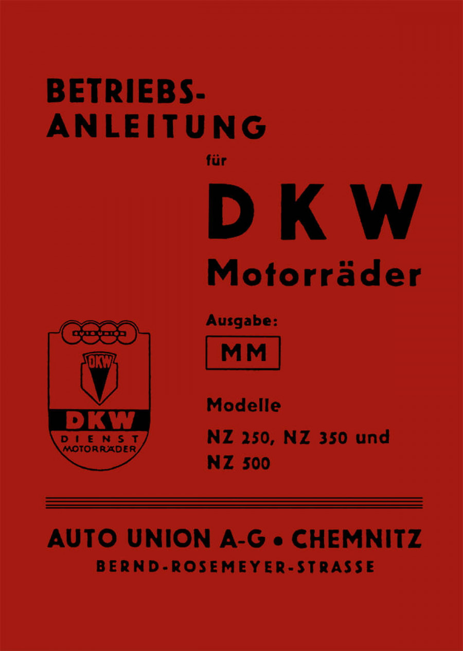 DKW NZ250 NZ350 NZ500 Betriebsanleitung