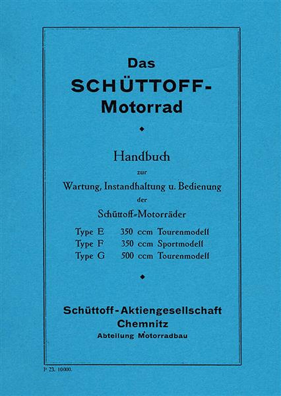 Schüttoff E350 F350 G500 Betriebsanleitung